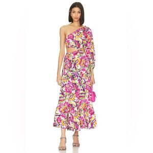 NWT Misa Mahika Dress in Flora Splash Multicolor Flowers sz L Cottage Fairy $470